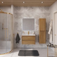 Шкаф пенал Cezares Relax 40 RELAX-1500-2A-SO-RC-P подвесной Дуб карамельный МДФ / ЛДСП