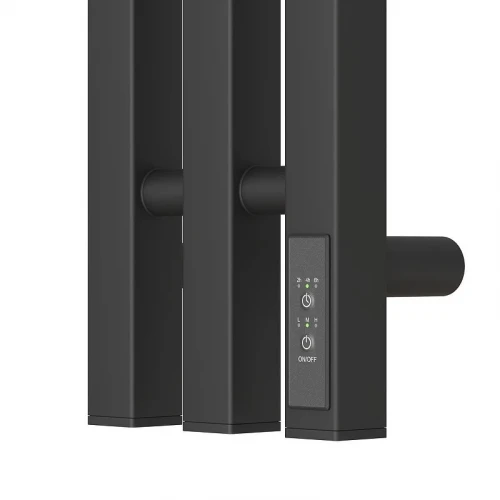 Электрический полотенцесушитель APEXTERMO Sirius 1100x120 SR10112BM с крючками цвет Черный матовый