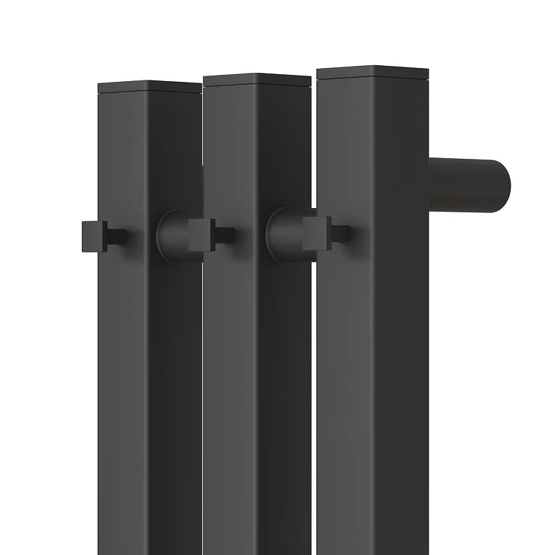 Электрический полотенцесушитель APEXTERMO Sirius 1100x120 SR10112BM с крючками цвет Черный матовый