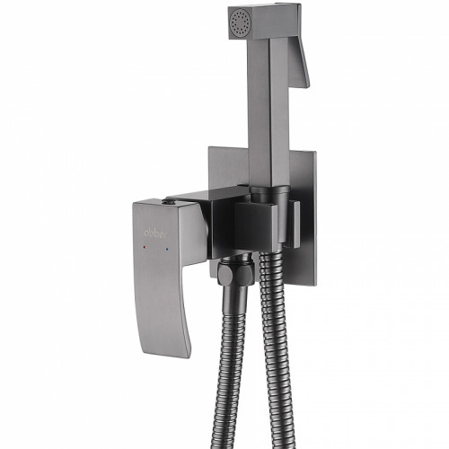 Гигиенический душ со смесителем Abber Wasserfall AF8625NG Никель латунь встраиваемый