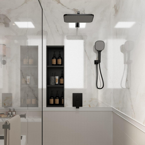 Душевая система Veconi Avella AV-410-B-C4 цвет Черный матовый