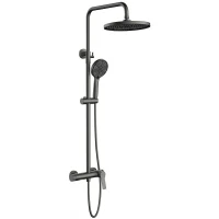 Душевая система Vincea Arco VSFS-4AR1GM Вороненая сталь латунь на стену