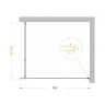 Душевая перегородка BelBagno Kraft 110 KRAFT-L-1-110-C-NERO профиль Черный матовый стекло прозрачное