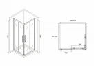 Душевой уголок Abber Schwarzer Diamant 100х100 AG02100BH профиль Черный стекло прозрачное