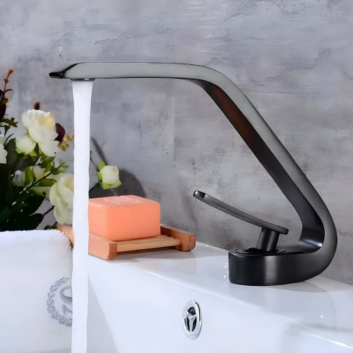 Смеситель для раковины Boch Mann Hoe B BM9633 Черный матовый латунь