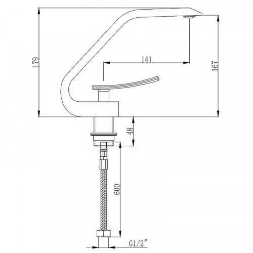 Смеситель для раковины Boch Mann Hoe B BM9633 Черный матовый латунь