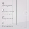 Душевая дверь AM.PM Sunny 100 W87G-100-1P-MT профиль Хром матовый стекло прозрачное