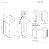 Душевая дверь AM.PM Sunny 100 W87G-100-1P-MT профиль Хром матовый стекло прозрачное