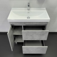 Тумба с раковиной Comforty Осло 80Н 00-00012959 Бетон светлый МДФ / ЛДСП