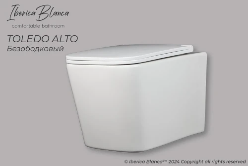 Унитаз Iberica Blanca Toledo Alto IB.TLA.231.1B1 подвесной с сиденьем Микролифт