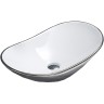 Раковина CeramaLux 61 7811ASW Серебряная фаянс накладная