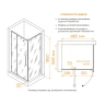 Душевой уголок RGW Classic CL-046B 90x70 350904697-14 профиль Черный матовый стекло прозрачное