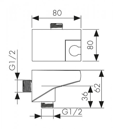 Шланговое подключение Kaiser 0162 цвет Черный матовый