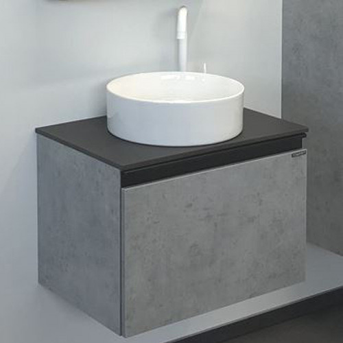 Тумба с раковиной Comforty Эдинбург 60 00-00002782 подвесная Бетон светлый МДФ / ЛДСП