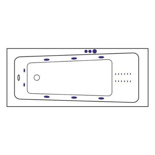 Акриловая ванна Excellent Ava 160x70 WAEX.AVA16.SMARTNANO.CR цвет Белый с гидромассажем форсунки Хром