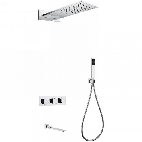 Душевая система Abber Daheim AF8253 с термостатом Хром латунь встраиваемый