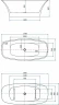 Акриловая ванна Aquanet Family Smart 88778-GW-MB 170x78 293083 Черная матовая без гидромассажа