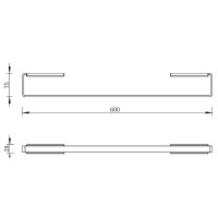 Полотенцедержатель Whitecross Cubo nickel brushed CU2452NIB Брашированный никель