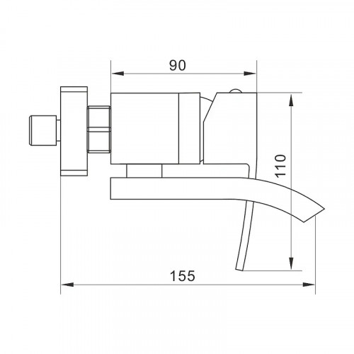 Смеситель для ванны Rose R1552F цвет Белый Хром