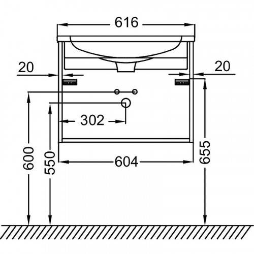 Тумба под раковину Jacob Delafon Madeleine 60 EB2052-J53 подвесная Черная матовая МДФ / ЛДСП