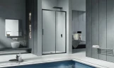 Душевая дверь Good Door Cofe WTW-110-C-B 110 КФ00010 профиль Черный стекло прозрачное
