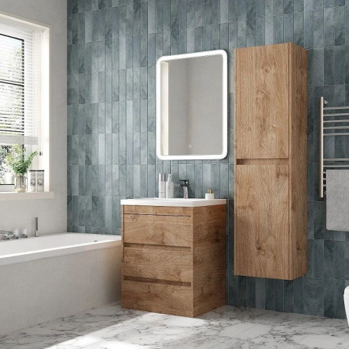 Тумба под раковину Art&Max Family M 58 FAMILY-M-580-3C-PIA-HG цвет Дуб Харбор золотой