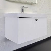 Тумба с раковиной Comforty Истра 80 00-00016607CF подвесная цвет Ясень беленый