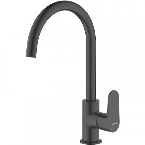 Смеситель для кухни Aquatek Оберон AQ1282MB Черный матовый латунь