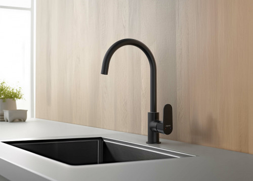 Смеситель для кухни Aquatek Оберон AQ1282MB Черный матовый латунь