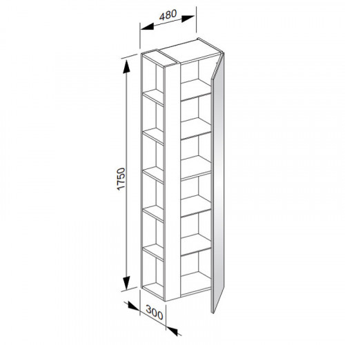 Шкаф пенал Keuco Plan 48 32931 300002 Белый