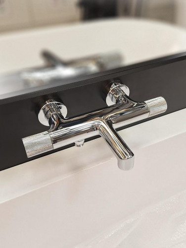 Смеситель для ванны AltroBagno Intento 0215 Cr с термостатом цвет Хром