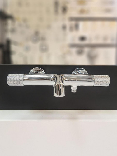 Смеситель для ванны AltroBagno Intento 0215 Cr с термостатом цвет Хром