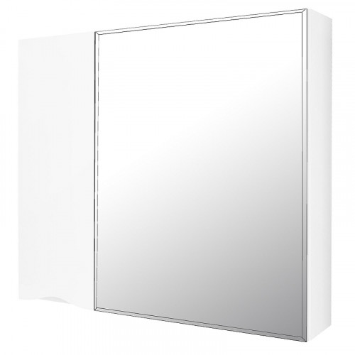 Зеркало со шкафом Loranto Santorini 80 L CS00086971 цвет Белый глянцевый