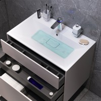 Тумба под раковину AM.PM Inspire V2.0 80 M50AFHX0803EGM подвесная Серая матовая МДФ / ЛДСП