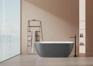Ванна из искусственного камня AltroBagno Bruna 170x75 090205 цвет Серый цемент Белый