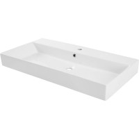 Раковина Allen Brau Sanovit Slim Synergy 85 17085-KL Белая фарфор полувстраиваемая