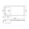 Кухонная мойка Alveus Classic Pro 90 SAT-90 1200x600 1130473 Сатинированная сталь нержавеющая сталь накладная