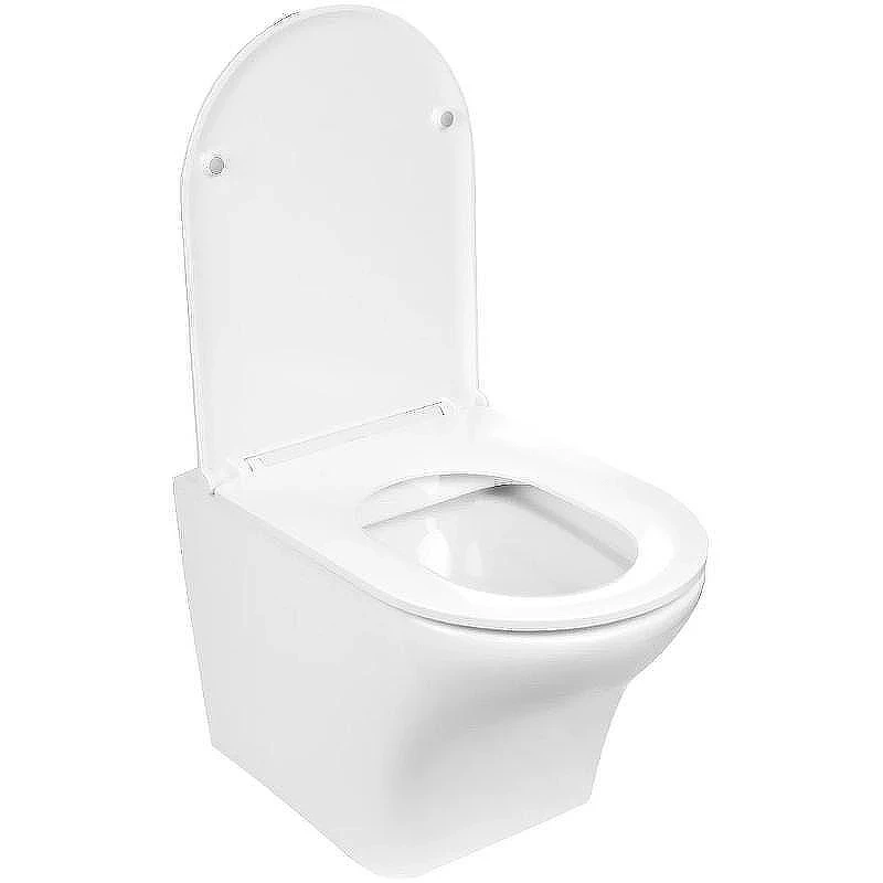 Комплект унитаза с инсталляцией WeltWasser AMBERG 497 ST + ODENBACH 004 GL-WT + AMBERG RD-CR 10000006740 цвет Белый глянцевый с сиденьем Микролифт и клавишей смыва цвет Хром