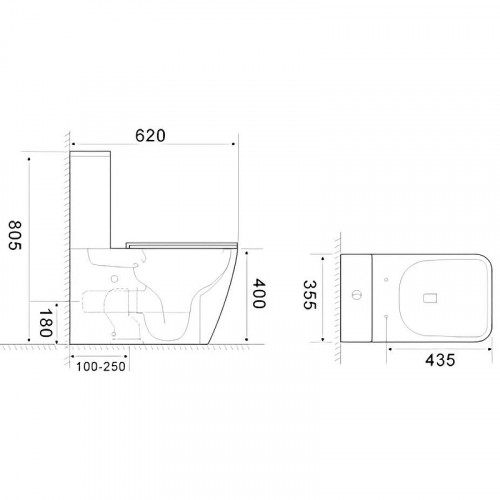 Унитаз компакт Ceruttispa Manlio Tornado CT10618 с бачком и сиденьем Микролифт