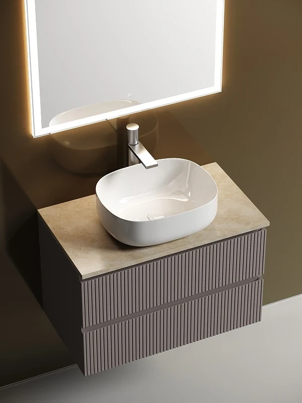 Тумба под раковину Sancos Snob T 80 SNT80SM подвесная Doha Soft МДФ / ЛДСП