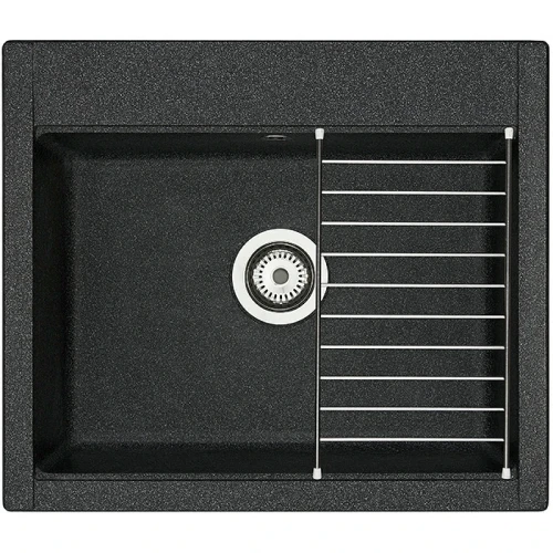 Кухонная мойка Aquaton Делия 60 1A715232LD210 Графит искусственный камень (литьевой мрамор) встраиваемый
