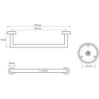Поручень Bemeta Brilo 161307611 Золото