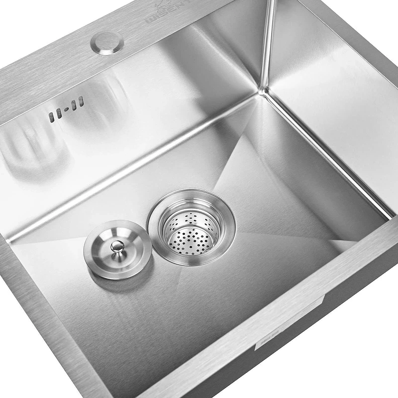 Кухонная мойка Wisent 50 WS35044/W02-114/W405A/W302644/W4998-4 со смесителем цвет Сатин