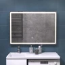 Зеркало Vigo Geometry Luxe 100 211 с подсветкой с бесконтактным выключателем с диммером с подогревом и часами