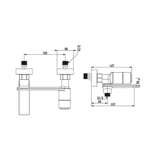 Смеситель для ванны Savol S-601831 цвет Хром