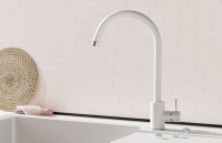 Смеситель для кухни Polygran Альтаир 849006 Белый хлопок нержавеющая сталь