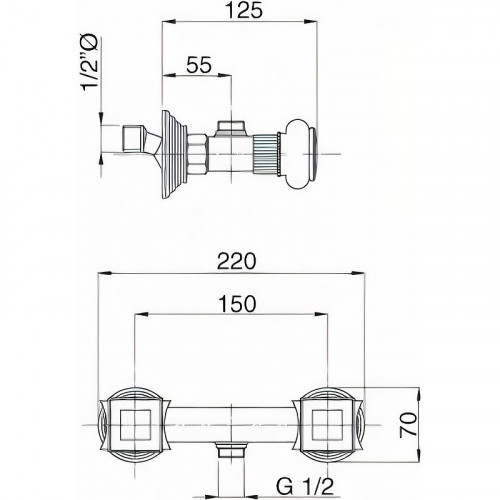 Смеситель для душа Cezares Aphrodite APHRODITE-DS-02-Sw Бронза латунь на стену