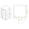 Душевой уголок RGW Passage 100x100 3508078100-11 профиль цвет Хром стекло прозрачное