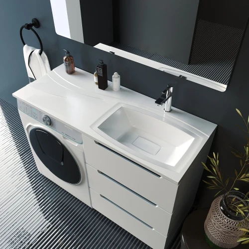 Раковина Stella Polar Элеонора 120 R SD-00000574 на стиральную машину Белая