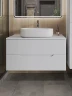 Тумба с раковиной Orange Line 100 Li-100TuwMDF+B04-600W подвесная Белая матовая